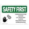 Signmission OSHA, 7" Height, Rigid Plastic, 10" x 7", Landscape, Homogenization Station Cut Resistant With OS-SF-P-710-L-10661 - alternate 1